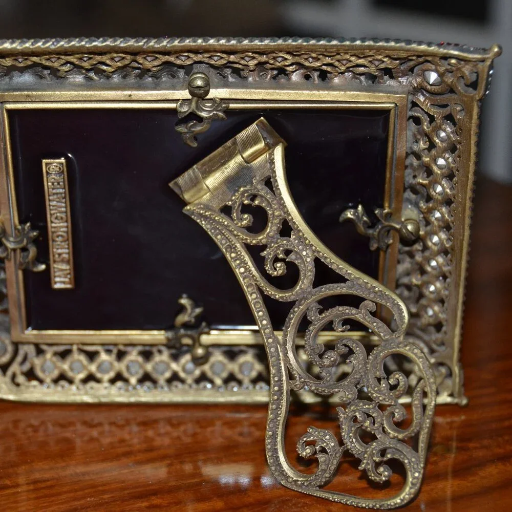 RARE JAY STRONGWATER JAY'S 1ST PATRICIA ORNATE SCROLL TIARA CRYSTAL ENAMEL FRAME